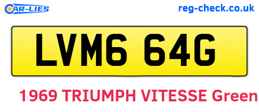 LVM664G are the vehicle registration plates.
