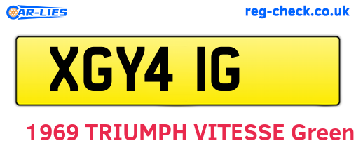 XGY41G are the vehicle registration plates.