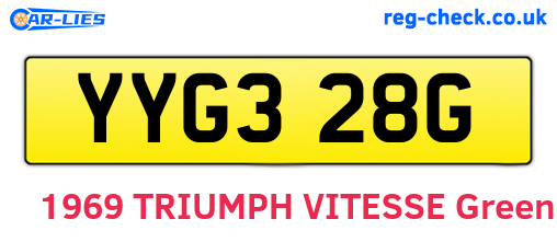 YYG328G are the vehicle registration plates.