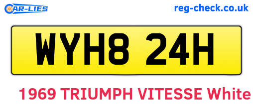 WYH824H are the vehicle registration plates.