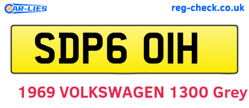 SDP601H are the vehicle registration plates.