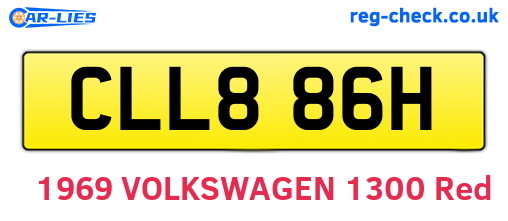 CLL886H are the vehicle registration plates.
