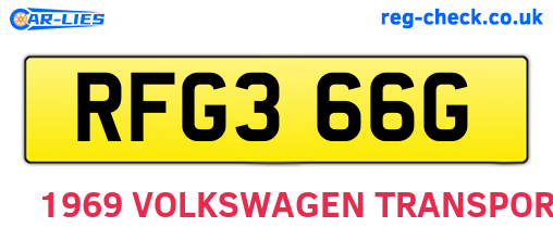 RFG366G are the vehicle registration plates.