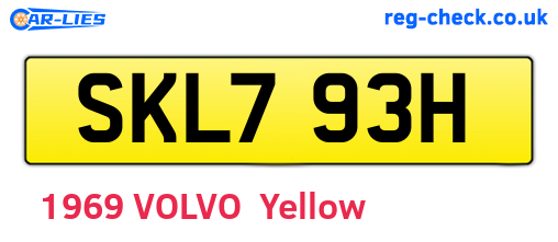 SKL793H are the vehicle registration plates.