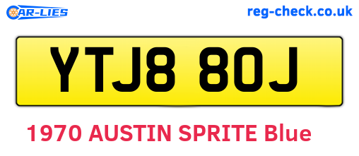YTJ880J are the vehicle registration plates.