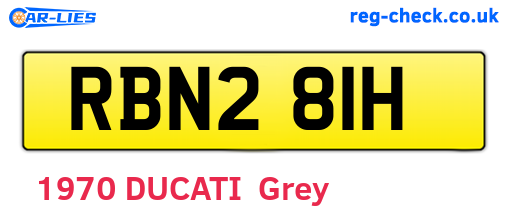 RBN281H are the vehicle registration plates.