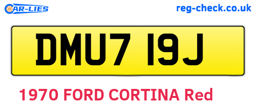 DMU719J are the vehicle registration plates.