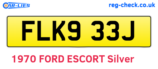 FLK933J are the vehicle registration plates.