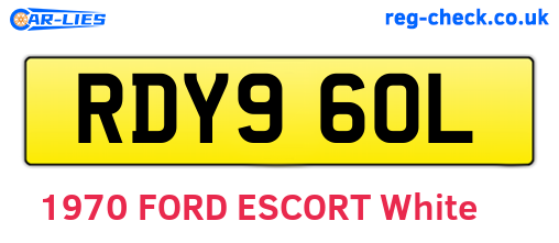 RDY960L are the vehicle registration plates.