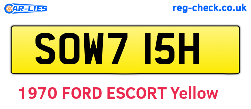 SOW715H are the vehicle registration plates.