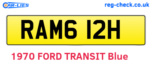 RAM612H are the vehicle registration plates.