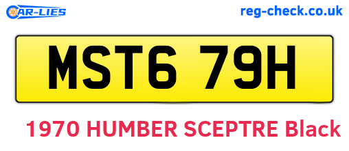 MST679H are the vehicle registration plates.