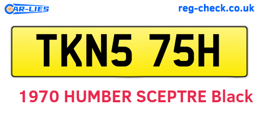 TKN575H are the vehicle registration plates.