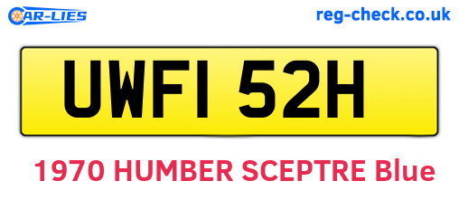 UWF152H are the vehicle registration plates.