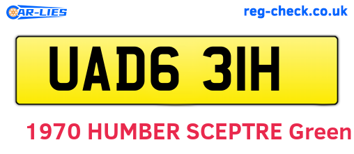 UAD631H are the vehicle registration plates.