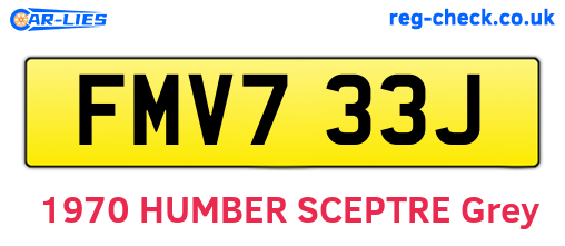 FMV733J are the vehicle registration plates.