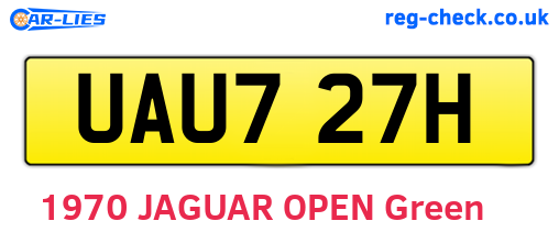UAU727H are the vehicle registration plates.