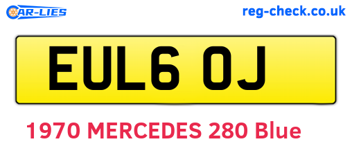 EUL60J are the vehicle registration plates.