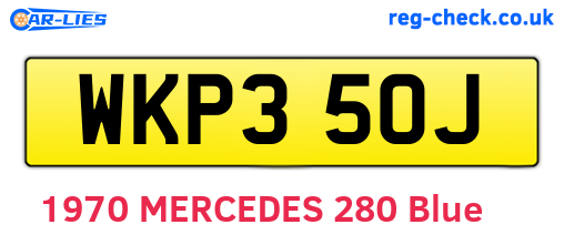 WKP350J are the vehicle registration plates.