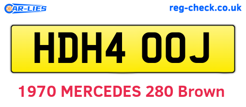 HDH400J are the vehicle registration plates.