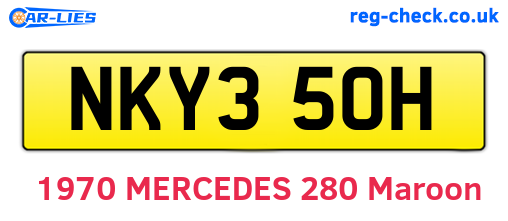 NKY350H are the vehicle registration plates.