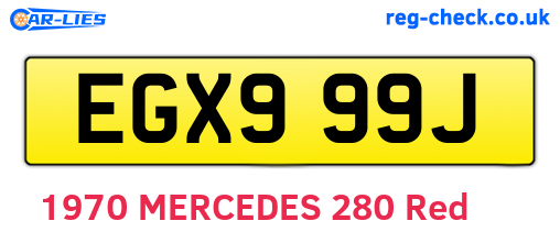 EGX999J are the vehicle registration plates.