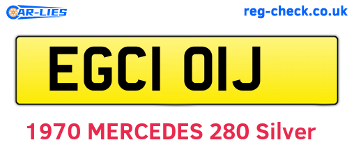 EGC101J are the vehicle registration plates.