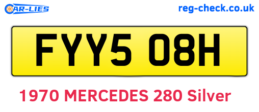 FYY508H are the vehicle registration plates.