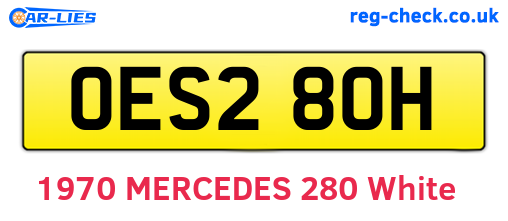 OES280H are the vehicle registration plates.