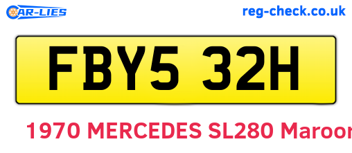 FBY532H are the vehicle registration plates.