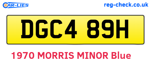 DGC489H are the vehicle registration plates.