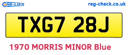 TXG728J are the vehicle registration plates.
