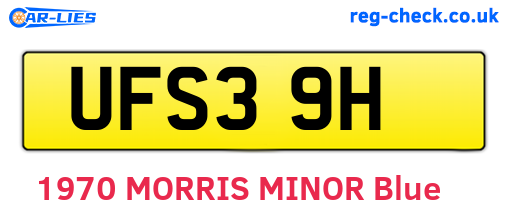 UFS39H are the vehicle registration plates.