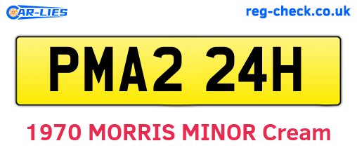 PMA224H are the vehicle registration plates.
