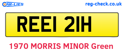 REE121H are the vehicle registration plates.