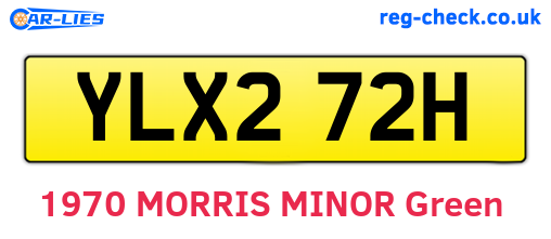 YLX272H are the vehicle registration plates.