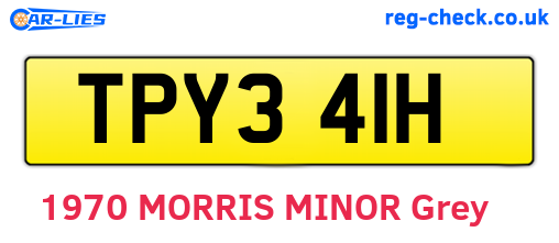 TPY341H are the vehicle registration plates.