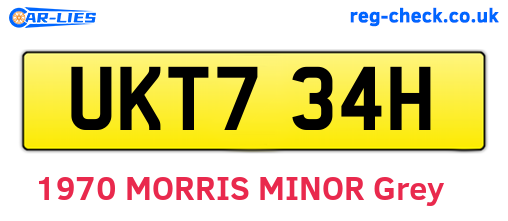 UKT734H are the vehicle registration plates.