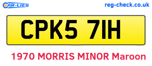 CPK571H are the vehicle registration plates.