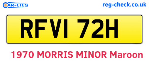 RFV172H are the vehicle registration plates.