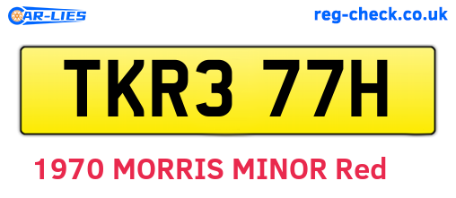 TKR377H are the vehicle registration plates.
