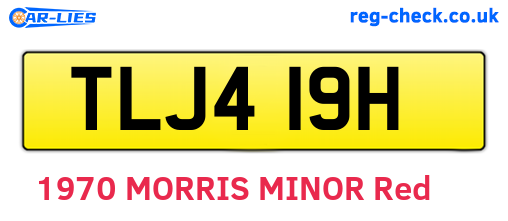 TLJ419H are the vehicle registration plates.