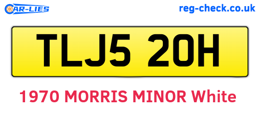 TLJ520H are the vehicle registration plates.