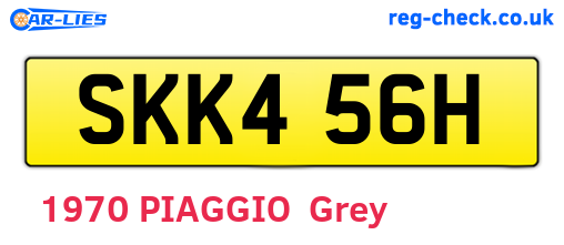 SKK456H are the vehicle registration plates.
