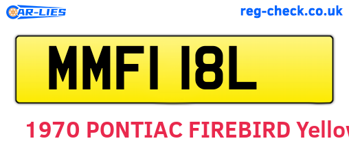 MMF118L are the vehicle registration plates.