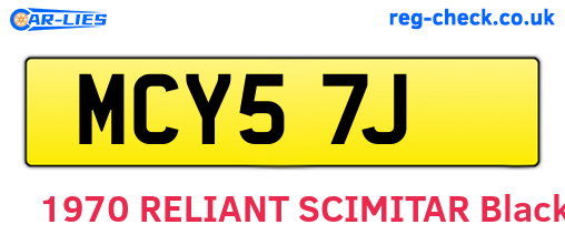 MCY57J are the vehicle registration plates.