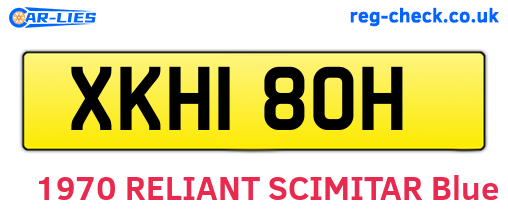 XKH180H are the vehicle registration plates.