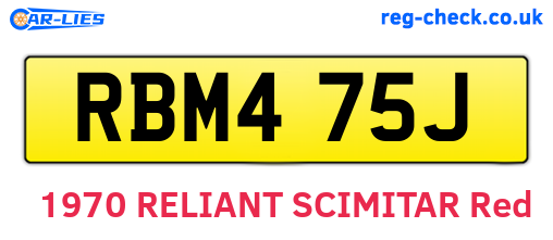 RBM475J are the vehicle registration plates.