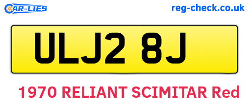 ULJ28J are the vehicle registration plates.