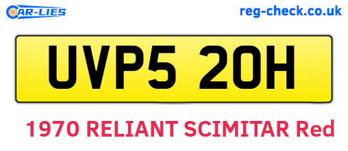 UVP520H are the vehicle registration plates.